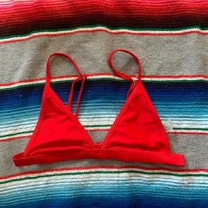 RED BIKINI TOP SIZE MEDIUM